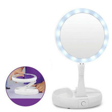 Load image into Gallery viewer, LED Folding Vanity Mirror

