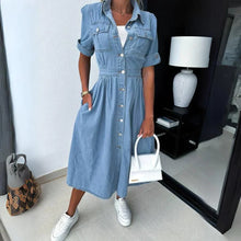 Load image into Gallery viewer, Trendy Denim Dress
