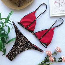 Load image into Gallery viewer, Bikini Set - Leopard Padded Bra
