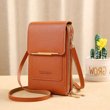 Load image into Gallery viewer, Leather Smartphone Clutch | Ladies Handbag with Touchscreen Window
