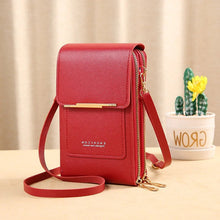Load image into Gallery viewer, Leather Smartphone Clutch | Ladies Handbag with Touchscreen Window

