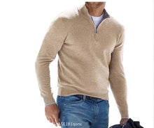 Load image into Gallery viewer, Men's Cashmere Zipper Basic Sweater
