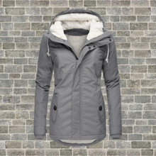 Load image into Gallery viewer, Pleated cotton coat with hood
