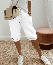 Load image into Gallery viewer, Trendy fashionable linen-look knee breeches for women
