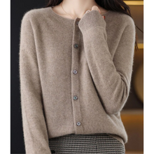 Load image into Gallery viewer, Wolf ladies round neck cardigan pullover
