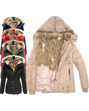 Load image into Gallery viewer, Women's Winter Outdoor Hiking Parka Coat with Faux Fur Lined Outdoor Windproof Coat
