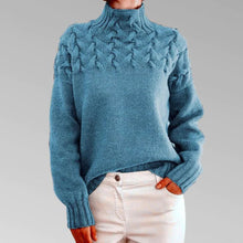 Load image into Gallery viewer, Women's Knitted Turtleneck Sweater

