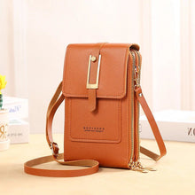 Load image into Gallery viewer, Leather Smartphone Clutch | Ladies Handbag with Touchscreen Window

