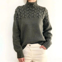 Load image into Gallery viewer, Women's Knitted Turtleneck Sweater

