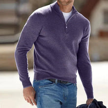 Load image into Gallery viewer, Men's Cashmere Zipper Basic Sweater
