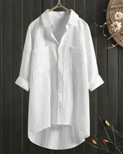 Load image into Gallery viewer, Women's White Linen Blouse
