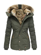 Load image into Gallery viewer, Women's Winter Outdoor Hiking Parka Coat with Faux Fur Lined Outdoor Windproof Coat
