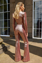 Load image into Gallery viewer, Sequin long-sleeved jumpsuit
