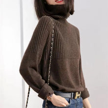 Load image into Gallery viewer, Women's Cashmere Sweater Turtleneck
