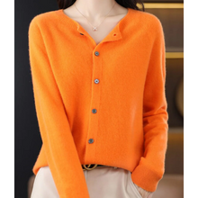 Load image into Gallery viewer, Wolf ladies round neck cardigan pullover
