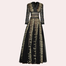 Load image into Gallery viewer, Elegant Lace Dress with V-Neck
