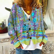Load image into Gallery viewer, Ladies' Sweater With Floral Patterns
