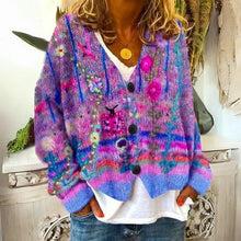 Load image into Gallery viewer, Ladies' Sweater With Floral Patterns

