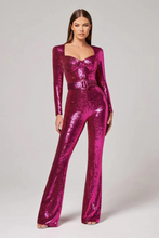 Load image into Gallery viewer, Sequin long-sleeved jumpsuit
