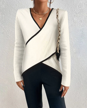 Load image into Gallery viewer, Ivory V-neck sweater
