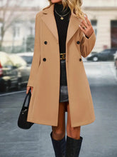 Load image into Gallery viewer, Coat With Double Breasted
