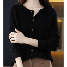 Load image into Gallery viewer, Wolf ladies round neck cardigan pullover
