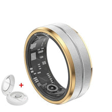 Load image into Gallery viewer, Titanium smart ring for men and women, designed to monitor blood pressure and track health metrics. Stylish and multifunctional.
