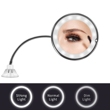 Load image into Gallery viewer, 10X Magnifying LED Lighted Flexible Mirror
