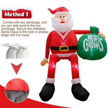 Load image into Gallery viewer, Giant 8FT LED Climbing Santa Inflatable – Premium Outdoor Christmas Decoration
