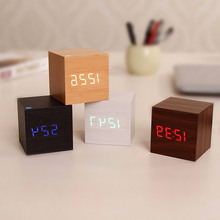 Load image into Gallery viewer, Modern Digital Wood Clock
