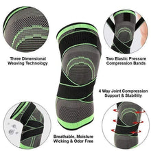 Load image into Gallery viewer, Knee Brace Compression Sleeve with Patella Stability Straps
