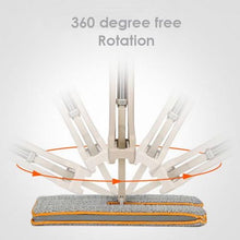 Load image into Gallery viewer, Self-Wringing Double-Sided Flat Microfiber Mop &amp; Broom With 360 degree Spin
