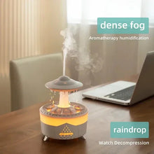 Load image into Gallery viewer, Mushroom Humidifier with Raining Cloud Lamp Aromatherapy - Colorful Raindrop Light Essential Oil Diffuser
