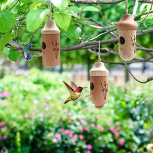 Load image into Gallery viewer, Wooden Hummingbird House - Gift for Natural Lovers
