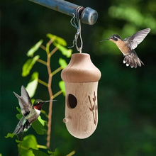 Load image into Gallery viewer, Wooden Hummingbird House - Gift for Natural Lovers
