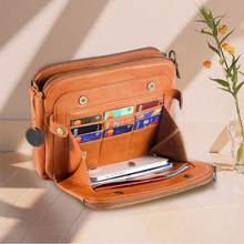 Load image into Gallery viewer, Three-Layer Crossbody Leather Shoulder Bag &amp; Clutch
