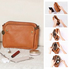 Load image into Gallery viewer, Three-Layer Crossbody Leather Shoulder Bag &amp; Clutch
