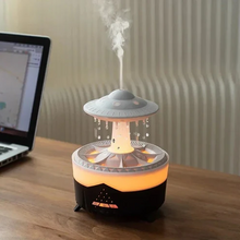 Load image into Gallery viewer, Mushroom Humidifier with Raining Cloud Lamp Aromatherapy - Colorful Raindrop Light Essential Oil Diffuser
