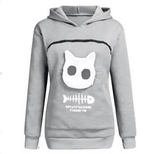 Load image into Gallery viewer, Cat Lover Hoodie Cuddle Pouch - Perfect Pet Gift
