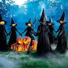 Load image into Gallery viewer, Lighted Halloween Witch Stake - Halloween Witches Decor
