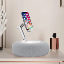 Load image into Gallery viewer, Fuzzy Tablet &amp; Phone Pillow Stand – Multi-Angle Phone Holder for Bed, Car, and Couch
