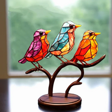 Load image into Gallery viewer, Colorful Birds on Branch Desktop Ornaments
