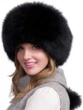 Load image into Gallery viewer, 100% Natural Fox Fur Hat Women Cap Thick Fur Cap Winter Warm Hat Female Fashion For Women Hat With Earmuffs Hat
