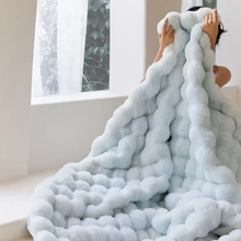 Load image into Gallery viewer, Winter Warm Rabbit Faux Fur Throw Blanket
