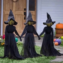 Load image into Gallery viewer, Lighted Halloween Witch Stake - Halloween Witches Decor
