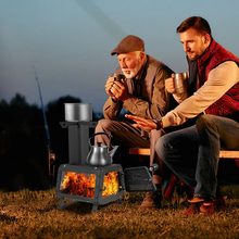 Load image into Gallery viewer, Portable Wood Burning Camping Cooking Heater Stove
