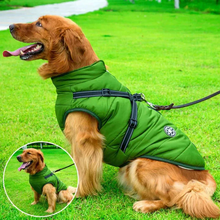 Load image into Gallery viewer, Waterproof Winter Dog Jacket - Sherpa-Fleece Lined - Built-in Harness
