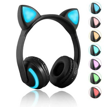 Load image into Gallery viewer, Cat Glowing Bluetooth Headphones
