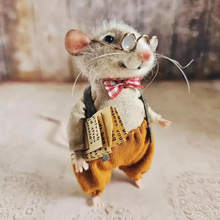 Load image into Gallery viewer, Handmade Cute Needle Felted Mouse DIY Craft Kit
