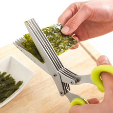 Load image into Gallery viewer, 5 Blade Kitchen Salad Scissors
